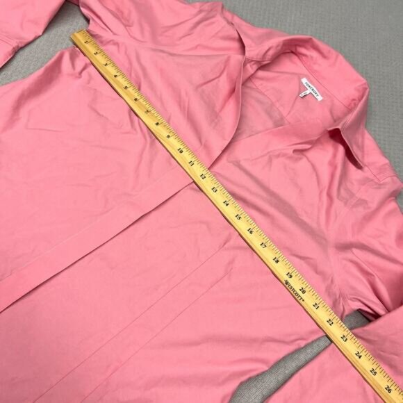 Foxcroft Top Womens 14 Pink Cotton Button Down Preppy Business Casual - Picture 8 of 9